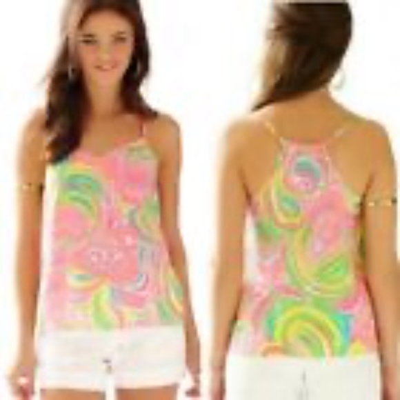 Lilly Pulitzer Tops - 2xHP💝Lilly Pulitzer Dusk Silk Tank All Nighter xs